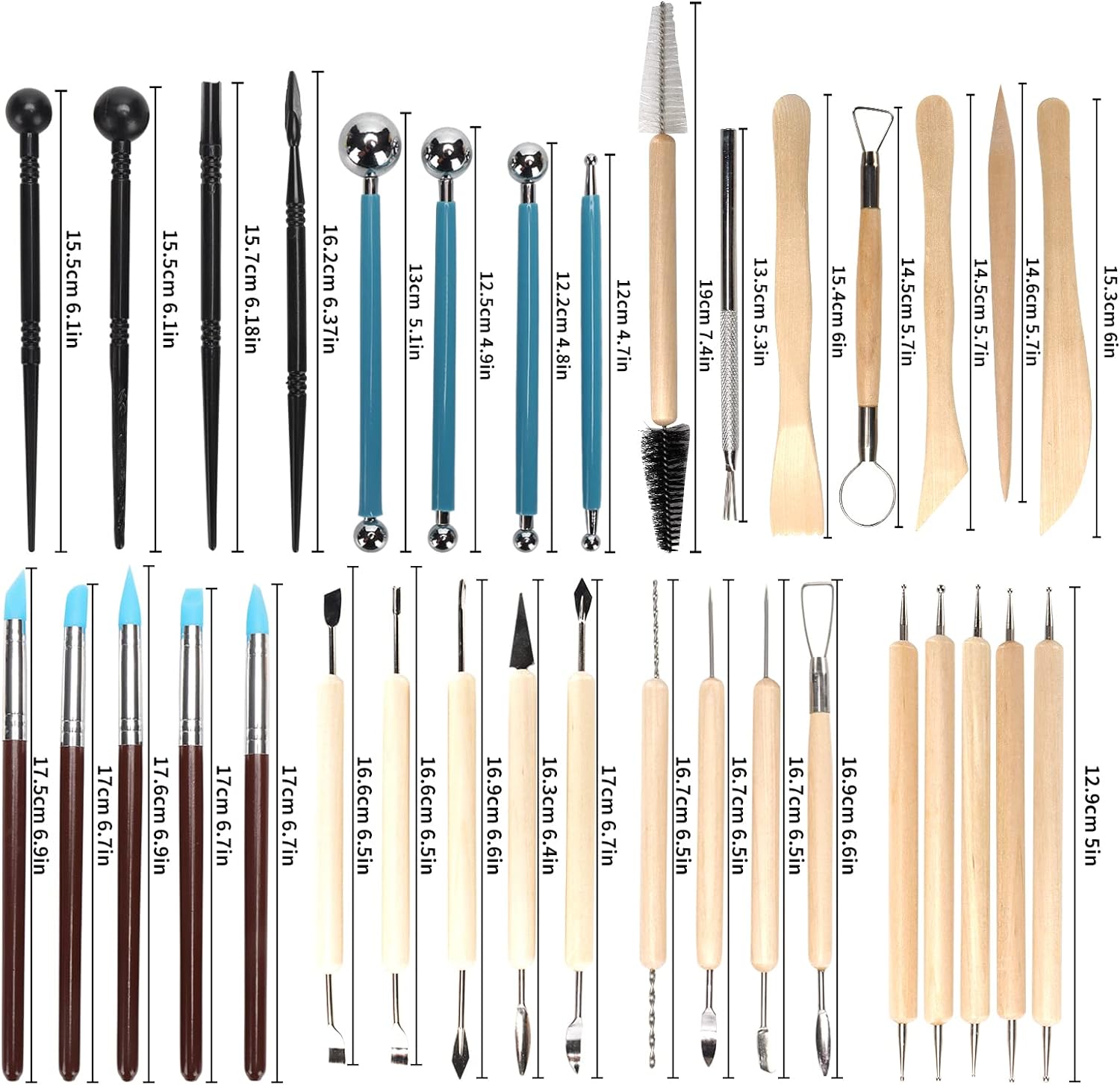 Pottery Clay Sculpting Tools K - огляд і ціна Wood Chisel Set